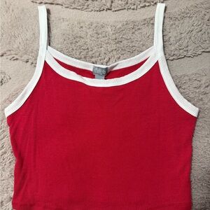 Tilly's Red Camisole with White Trim